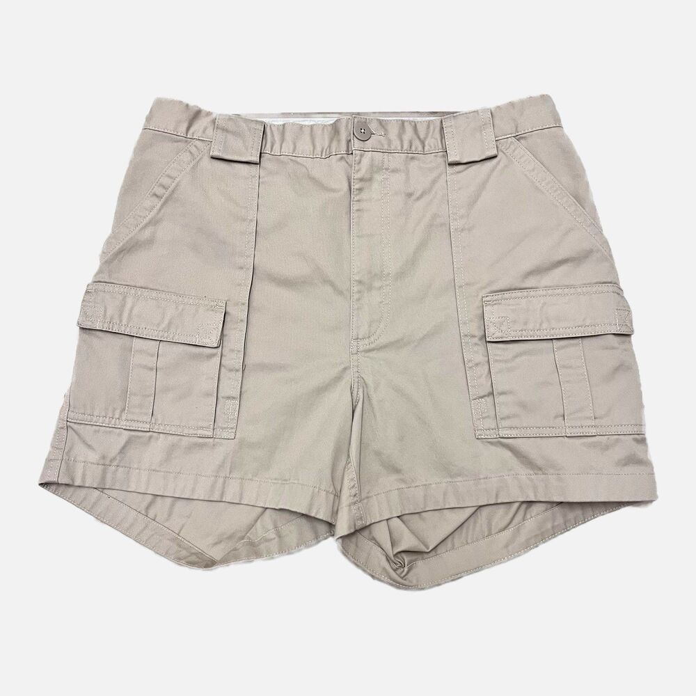Weekender Cargo Shorts Men’s Size 40 Tan Flat Front 5.5” Inseam Elastic-Waist